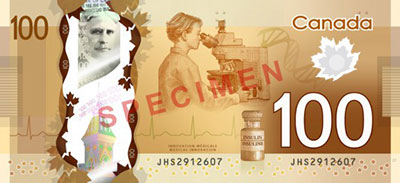 Dinheiro do Canadá, notas de Dólares canadianos