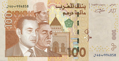 Notas de Dirham, dinheiro de Marrocos