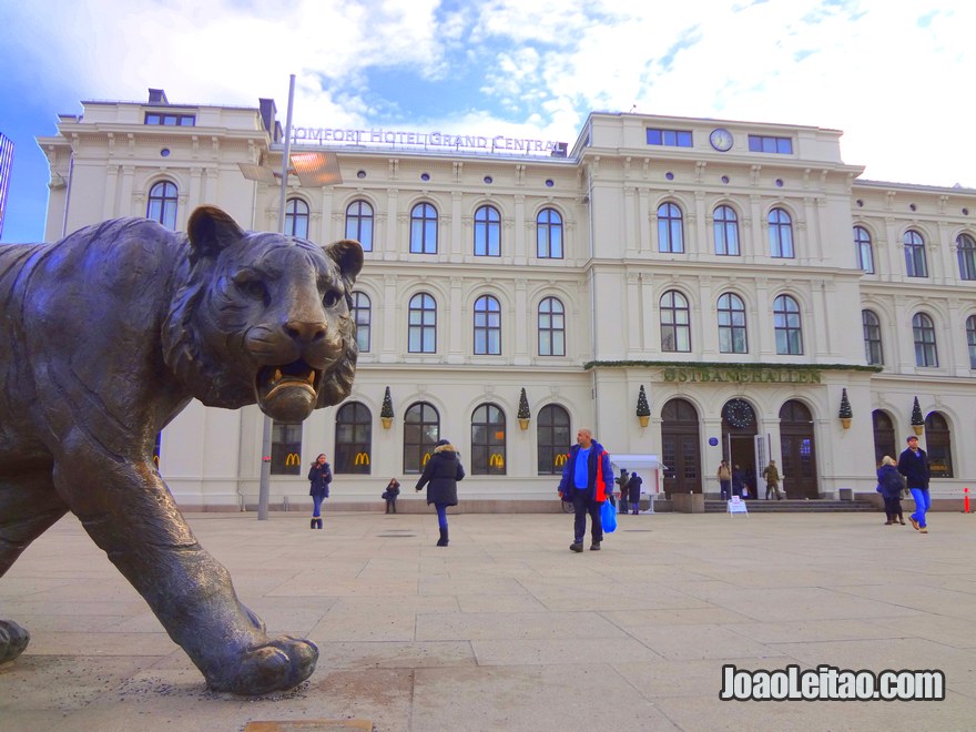 Foto do Monumento do Leao em Oslo