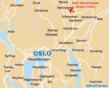 Mapa do aeroporto de Oslo Gardermoen