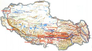 Mapa Turistico do Tibete