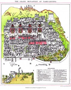 Mapa Mosteiro Tashilhunpo Tibete