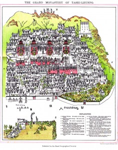 Mapa Mosteiro Tashilhunpo Tibete