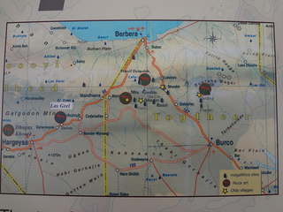 Mapa de arte rupestre na Somalilândia 33