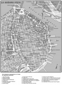 Mapa Monumentos de Havana