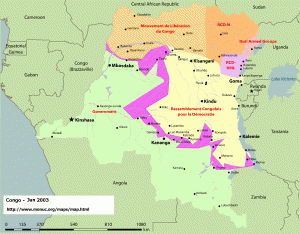 Mapa perigo Congo