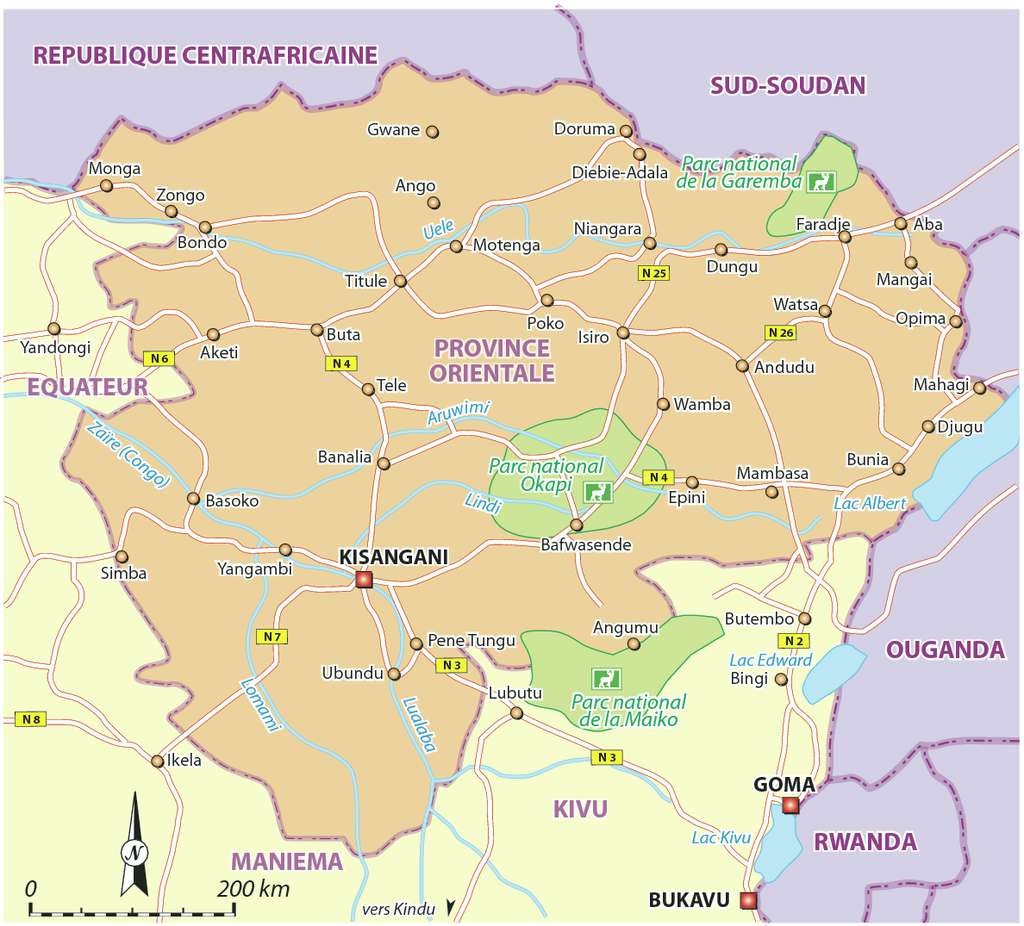 Estradas na Province Oriental, República Democrática do Congo 9