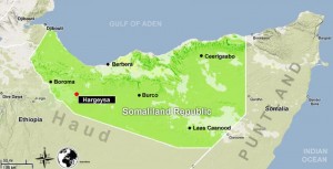 Mapa da Somalilandia