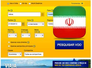 Comprar bilhete de aviao para o Irao