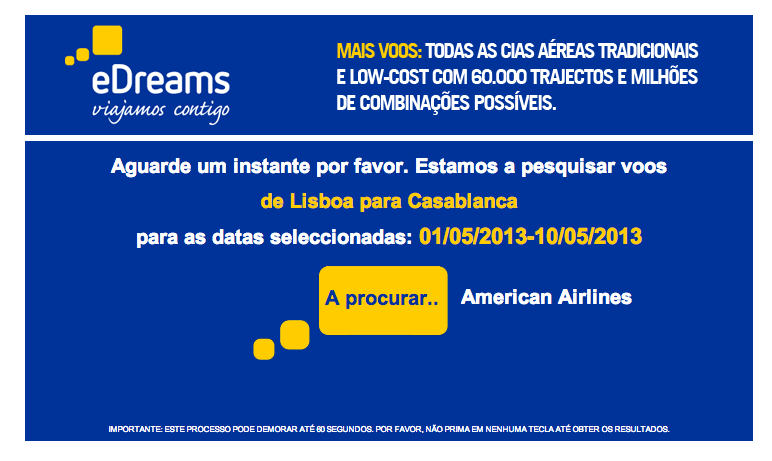Bilhete avião Lisboa Casablanca em Marrocos