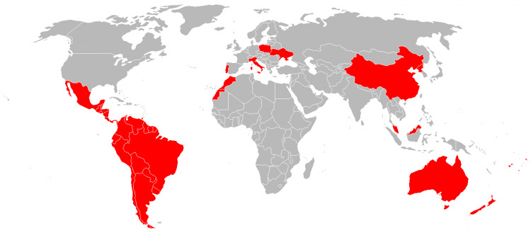 Mapa de Viagem Volta ao Mundo