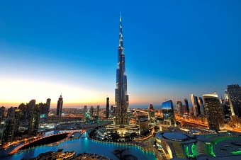 Vista do Dubai nos EAU
