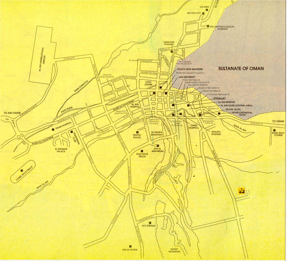 Mapa de Al Ain, Abu Dhabi EAU 11