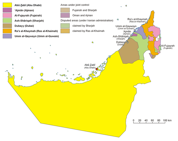 Mapa dos Emirados Árabes Unidos 55