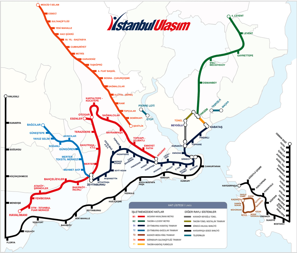 Mapa Metro Istambul 3