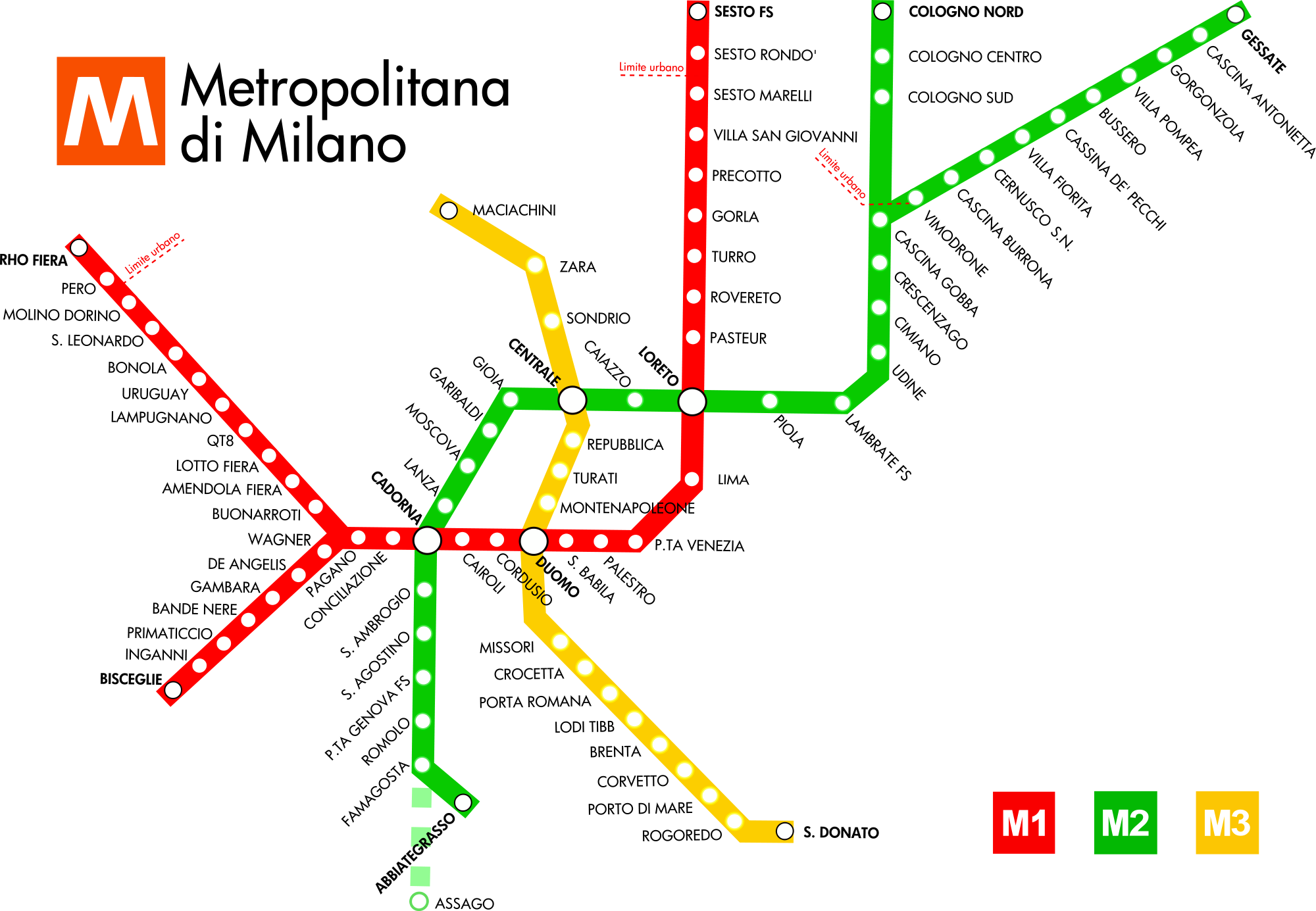 Mapa Metro Milão 1