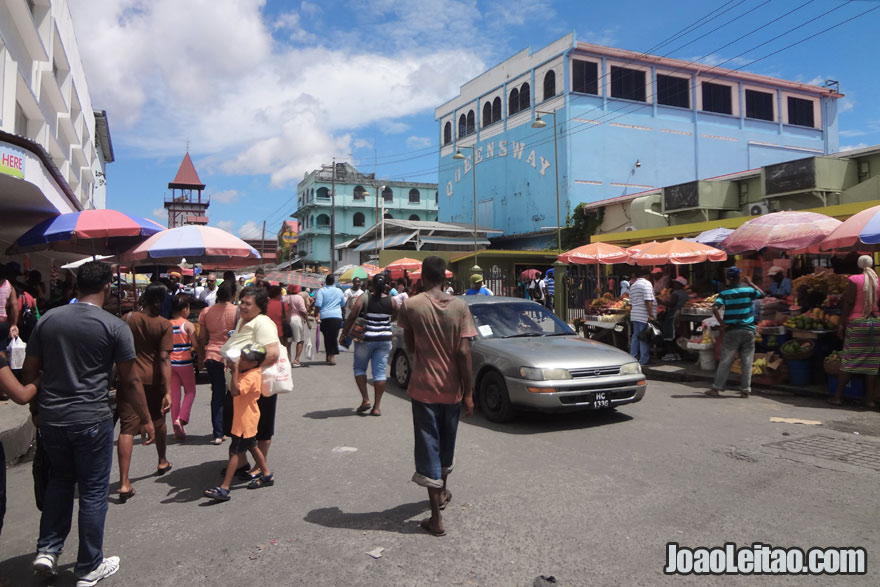 Centro de Georgetown perto do mercado Stabroek,  Visitar a Guiana