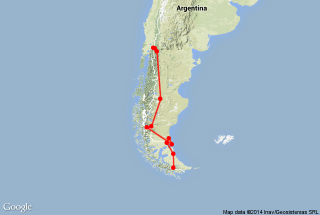 Mapa de dirigir na Argentina