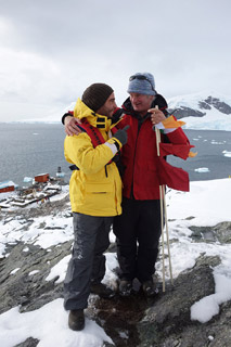 Eu com Jonathan Shackleton na Paradise Bay