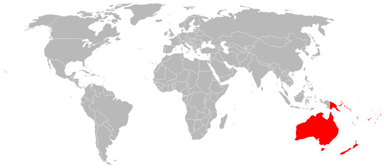 Map of Oceania