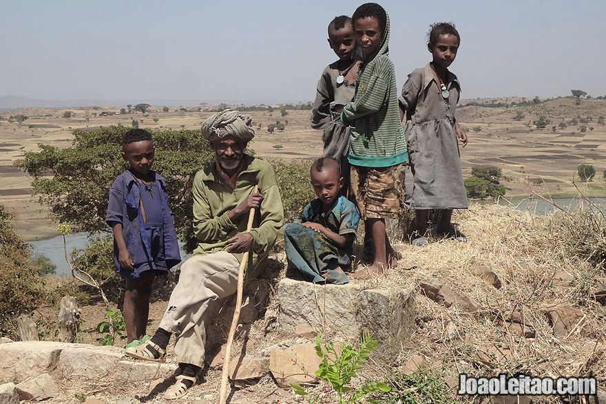 Família Etíope em Gorgora Nova