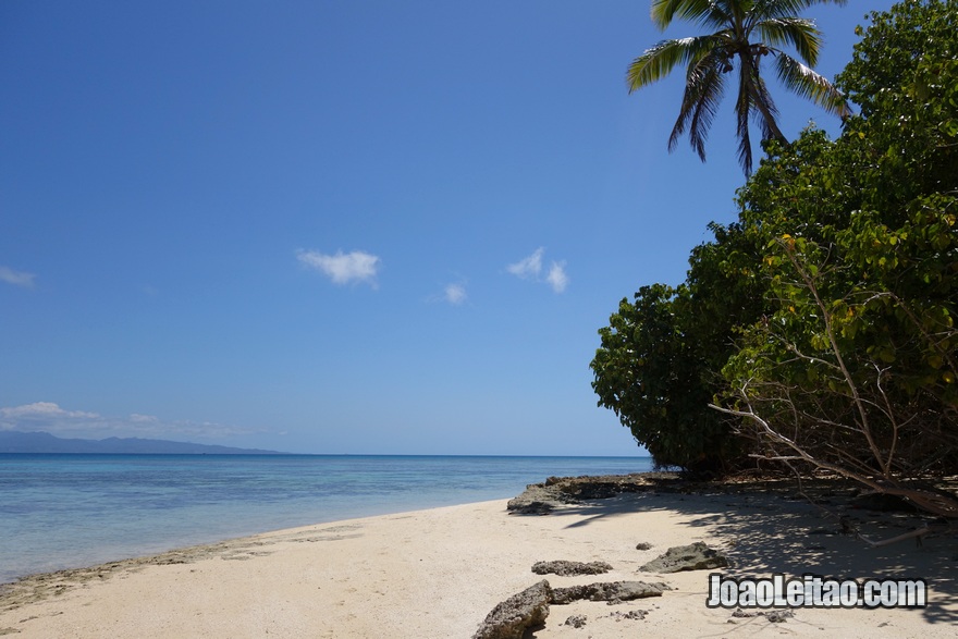 Fotografia da Ilha Leleuvia nas Fiji