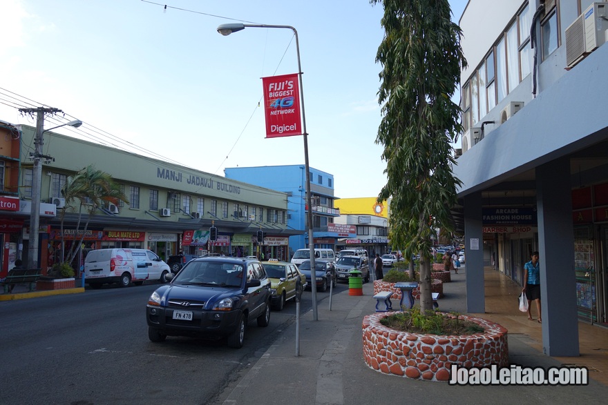 Centro da cidade de Nadi nas Fiji