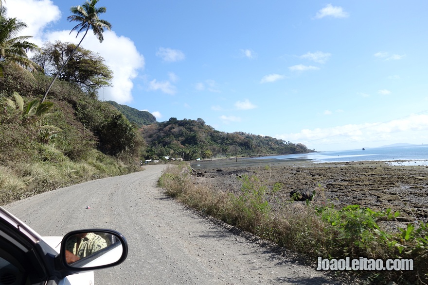 Estrada do caminho do Táxi aeroporto até Levuka, Fiji