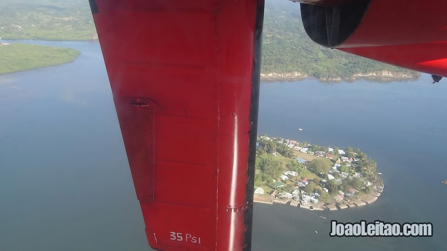 Avião desde Suva até Levuka na Ilha Ovalau nas Ilhas Fiji