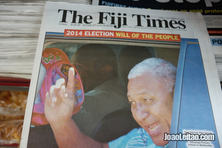 Ler o jornal diário The Fiji Times