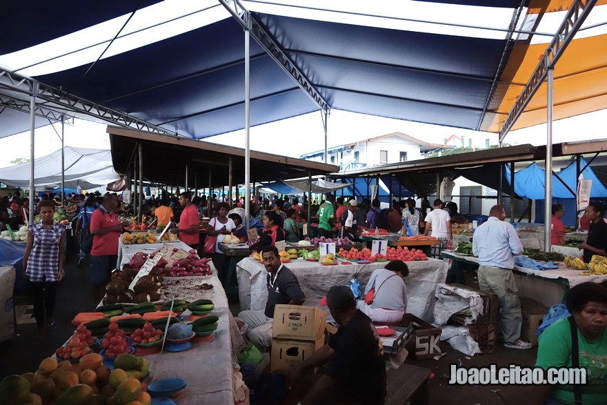 Visitar o mercado central de Suva