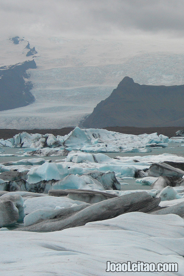 Glaciar Breiðamerkurjökull na Islândia