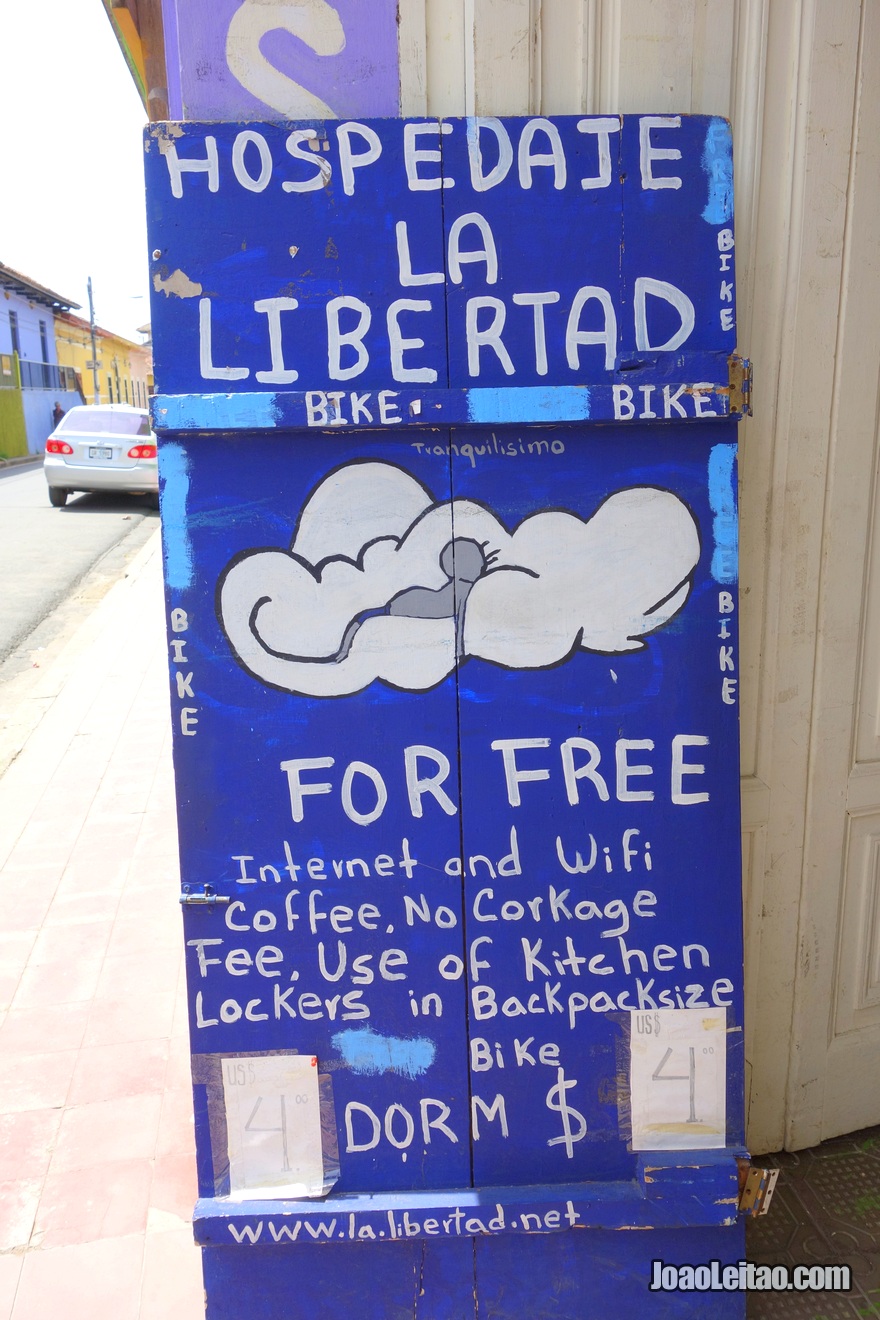 Placa da Hospedaje La Libertad em Granada, Nicarágua