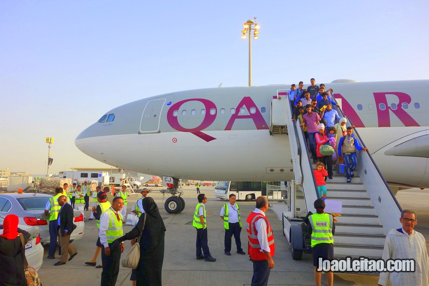 Exterior de Avião da Qatar Airways