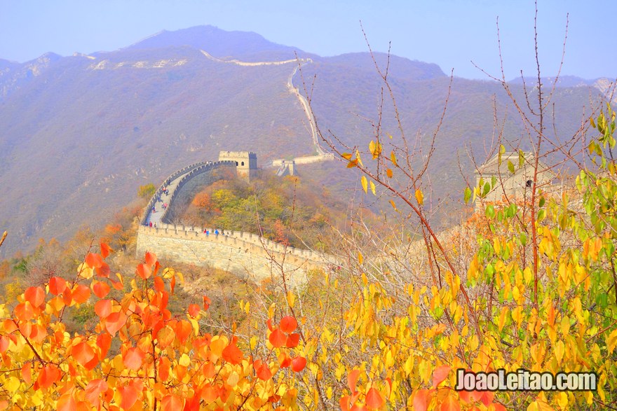 Linda vista da Grande Muralha da China