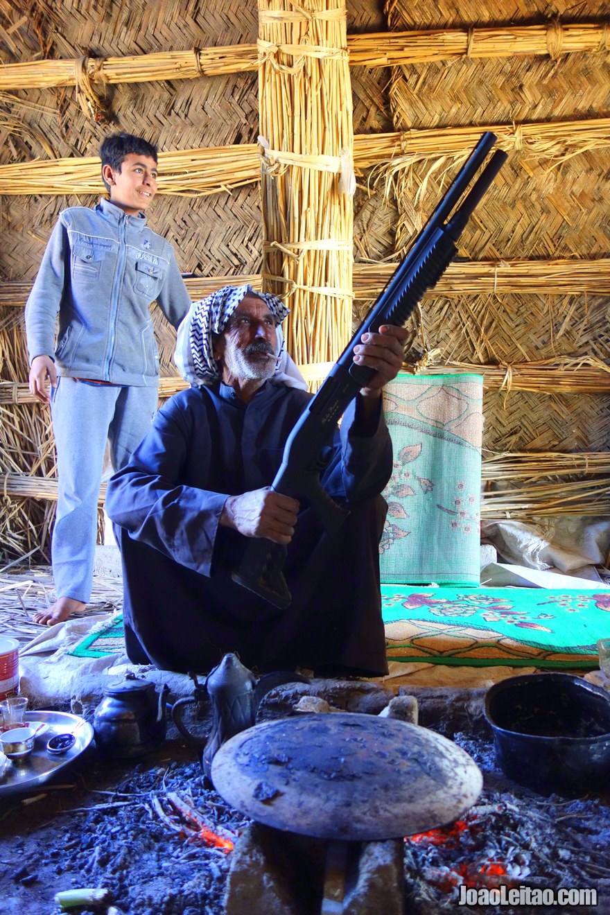 Father and son from the Marsh Arab tribes of Iraq