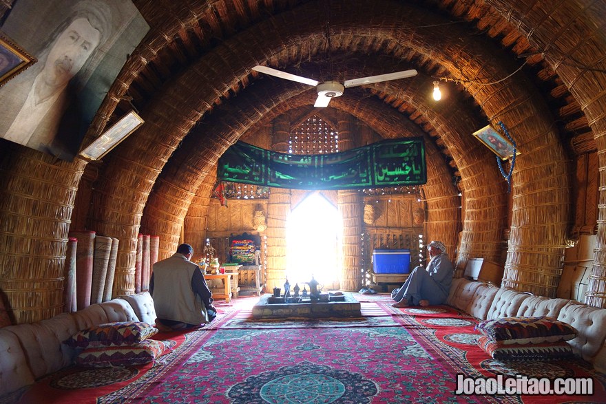 Inside a reed house in southern Iraq