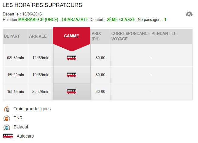 Horários e preços do autocarro desde Marrakech até Ouarzazate