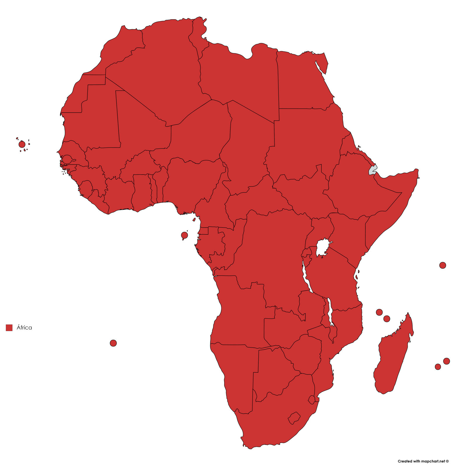 Mapa De África Mapas Individuais Dos 54 Países 5392