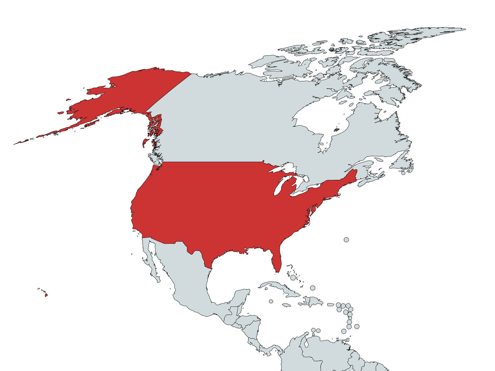 MAPA ESTADOS UNIDOS DA AMERICA