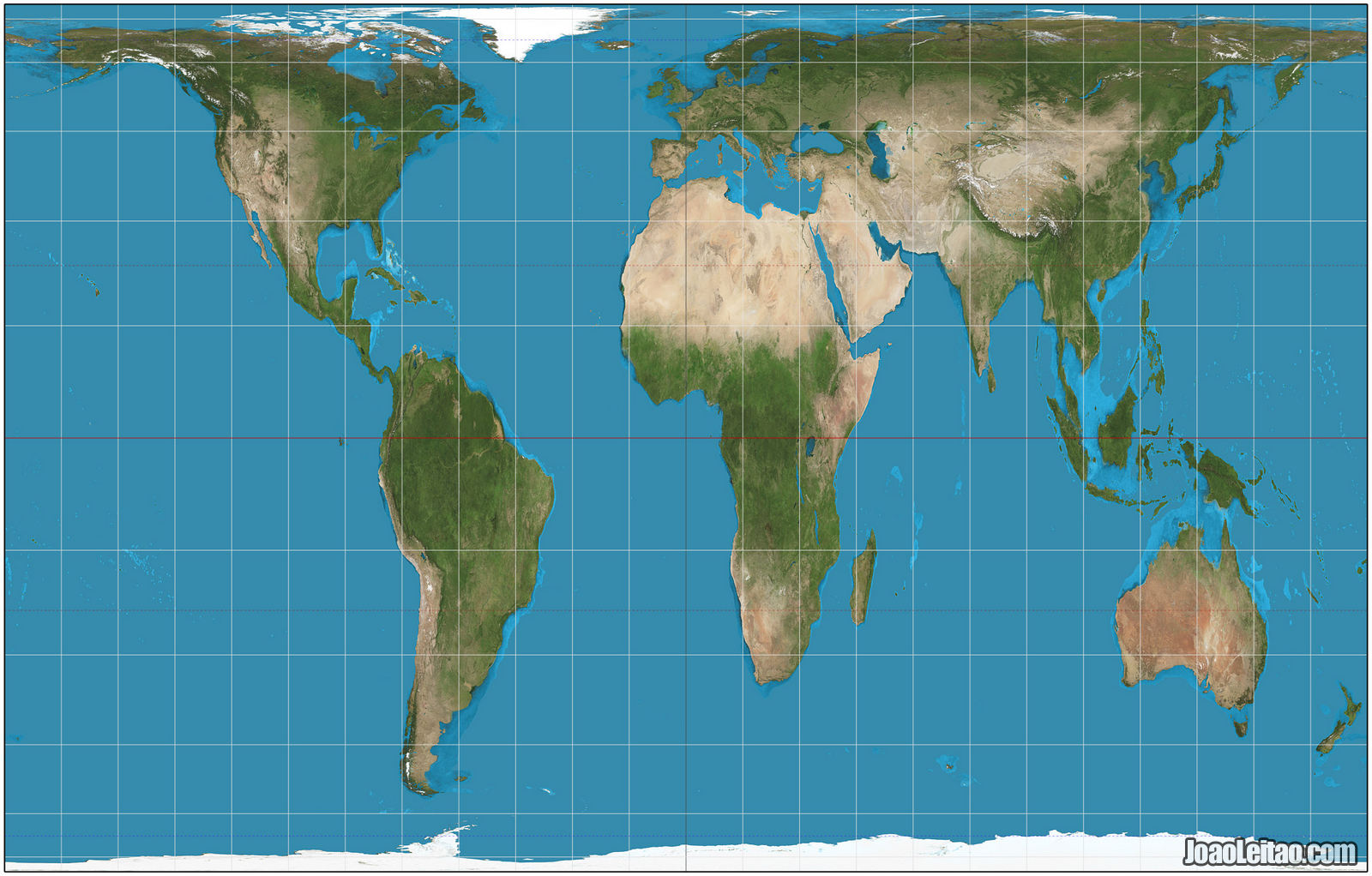 MAPA MUNDI COM PROJECÇÃO DE PETERS