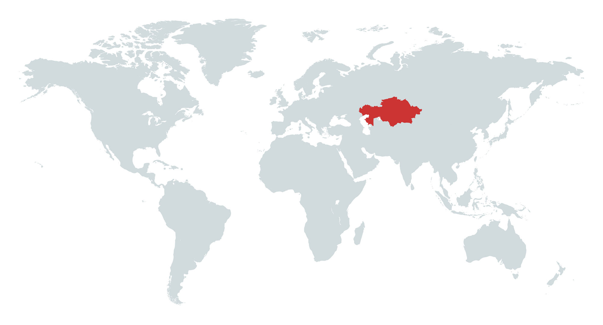  Mapa do Cazaquistão no Mundo