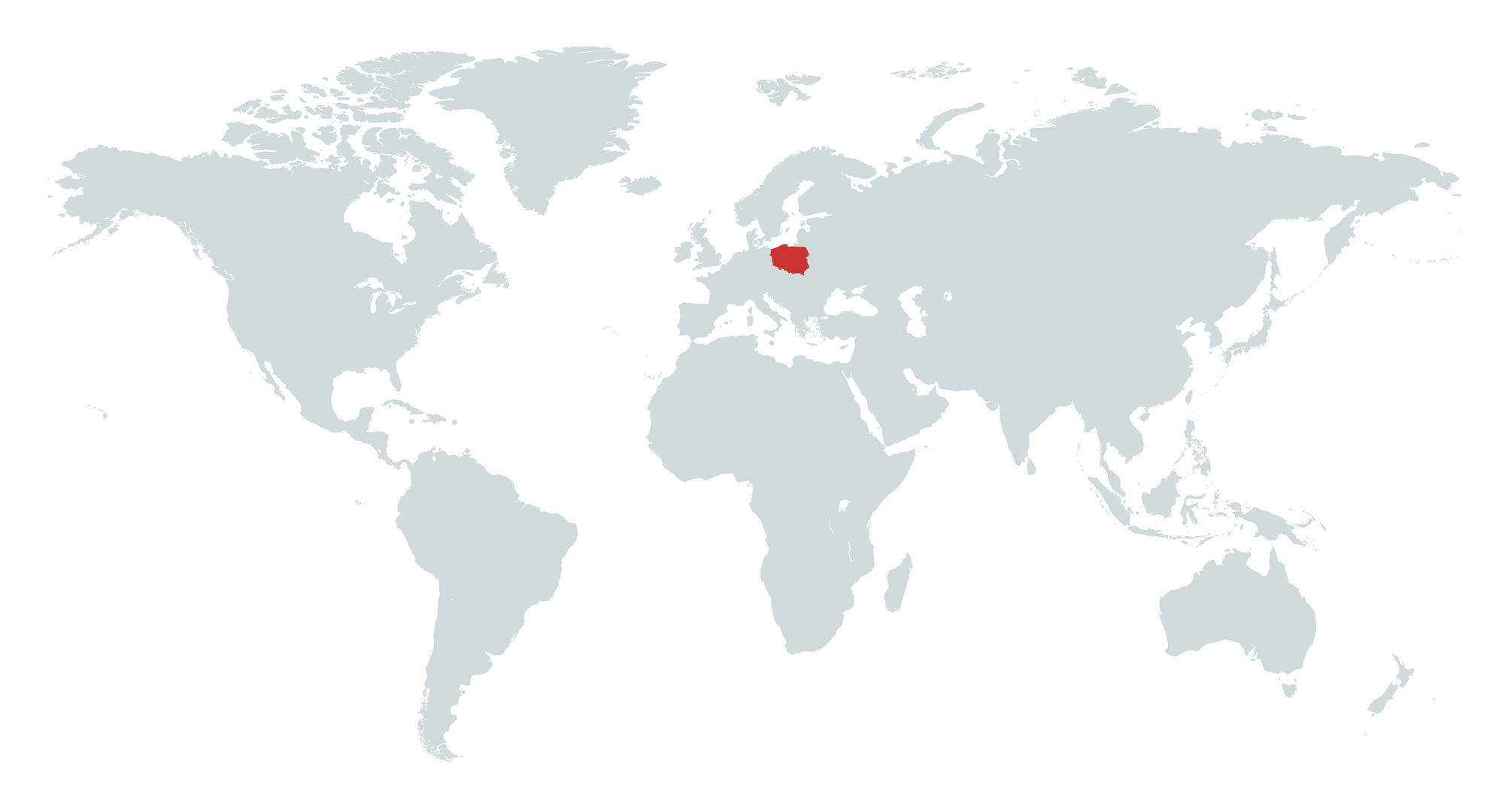 Mapa da Polónia no Mundo
