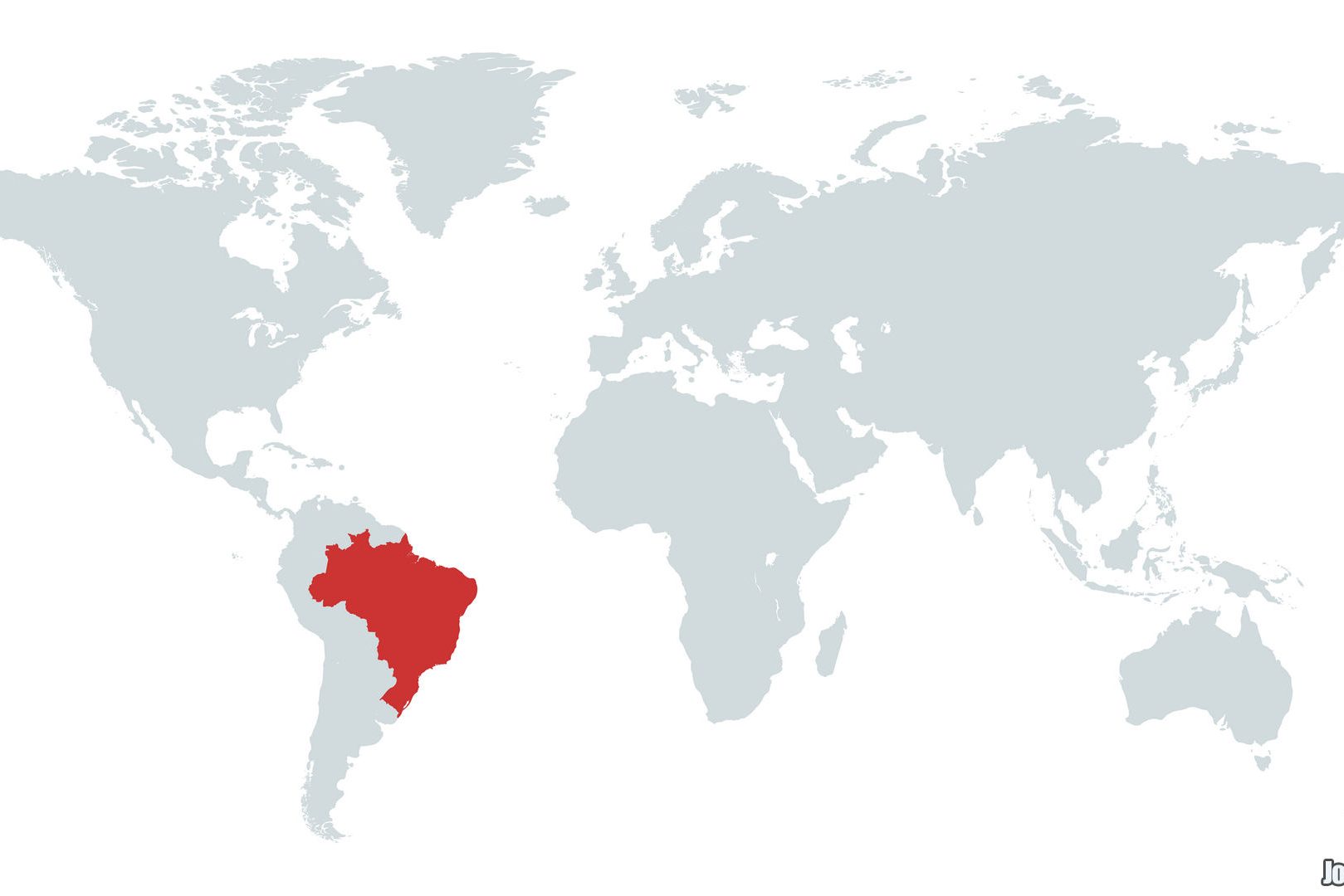 Mapa do Brasil no Mundo