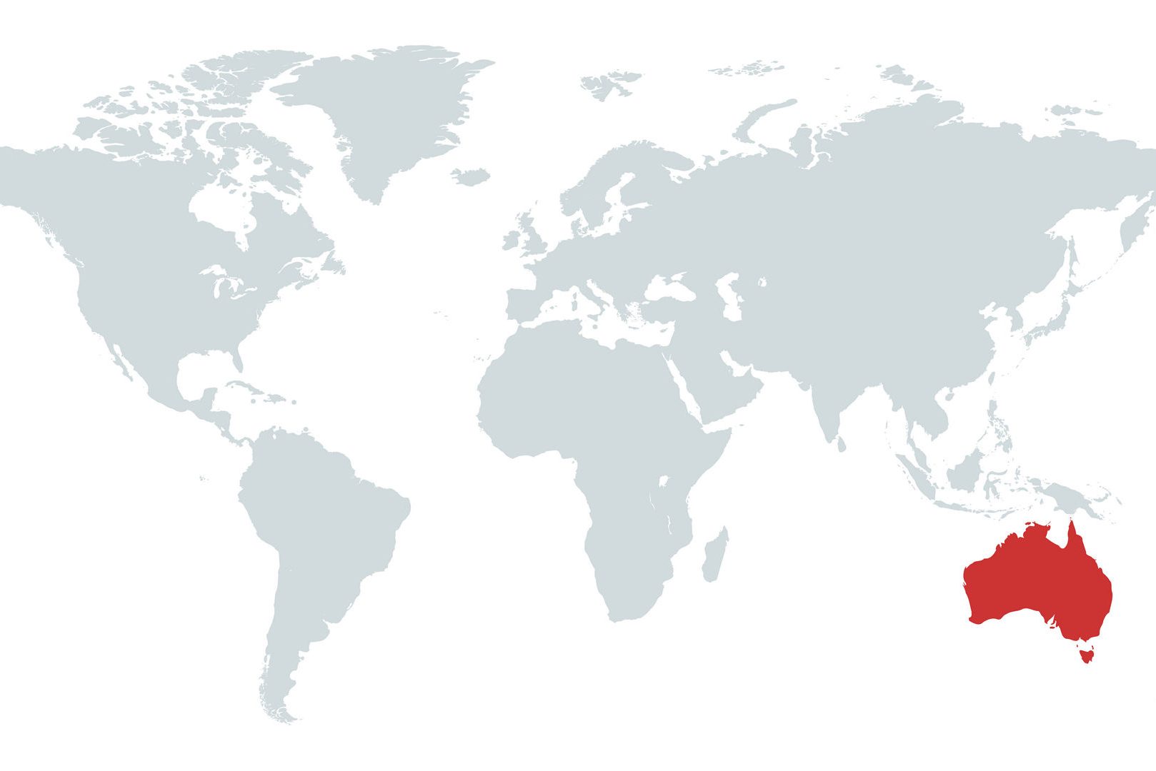 Mapa da Austrália no Mundo