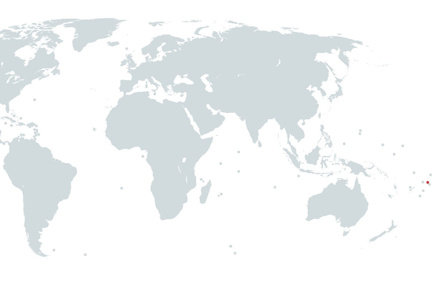 Mapa de Samoa no Mundo