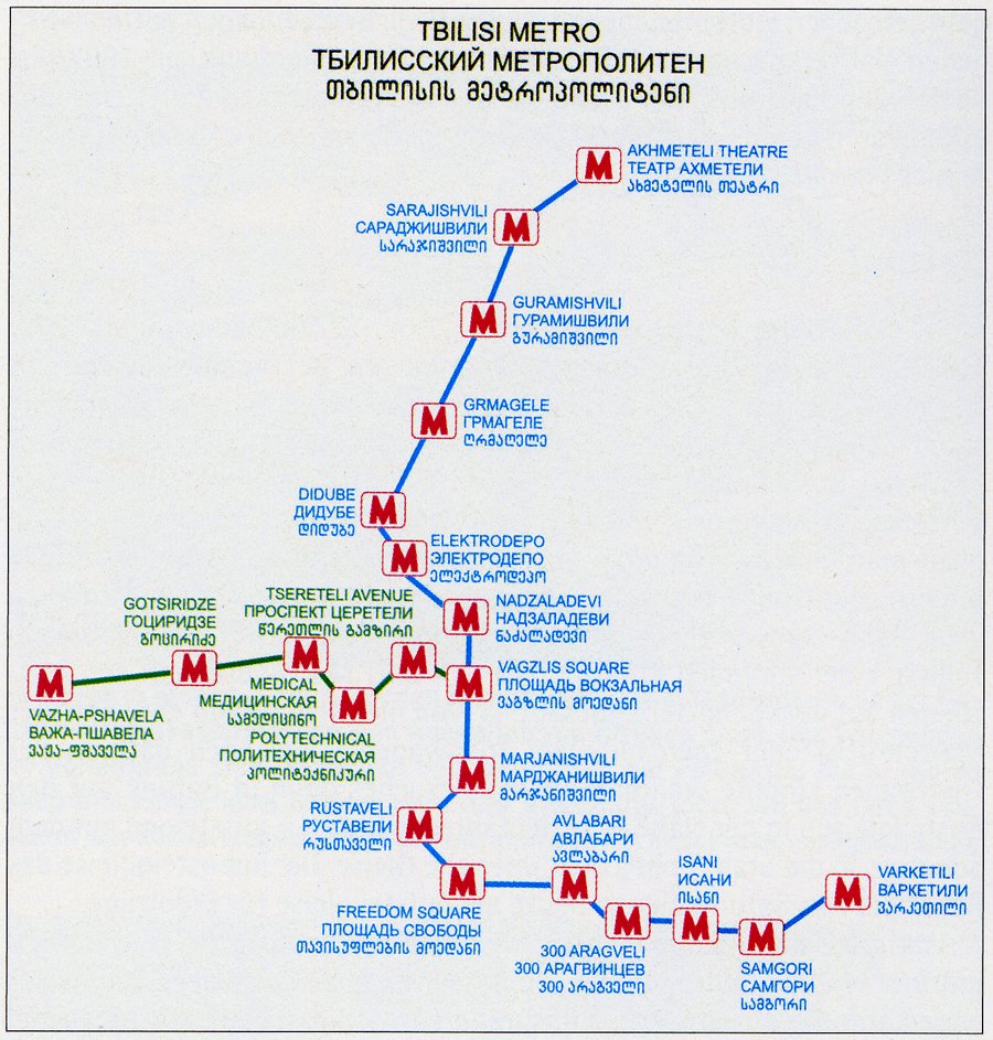 Mapa Metro Tbilisi