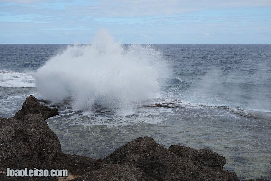 Visit Mapuaa Vaea Blowholes Tonga