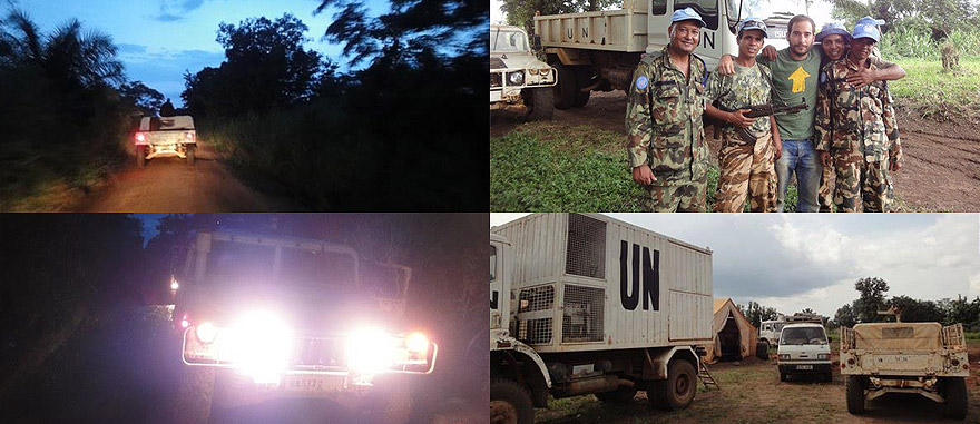 A escolta do exército das Nações Unidas na República Democrática do Congo