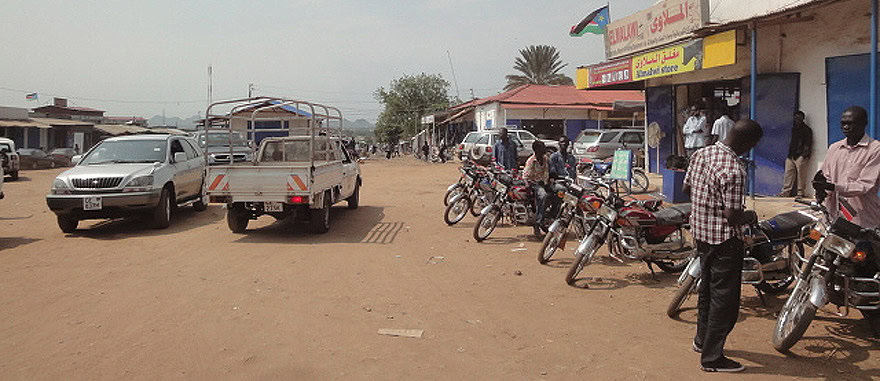 Busy street in center Juba